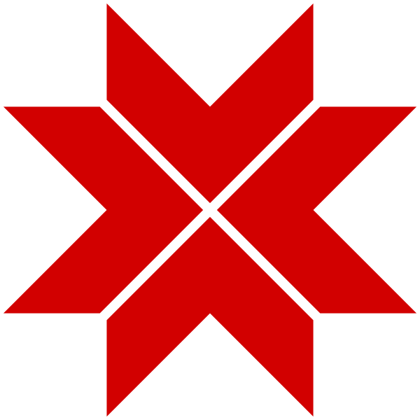 Red solar symbol